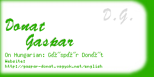 donat gaspar business card
